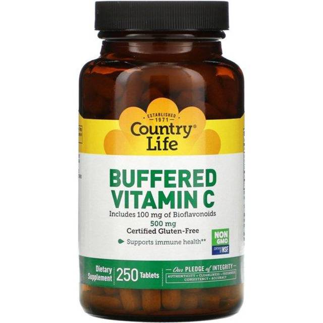 Country Life  Buffered Vitamin C  500 mg  250 Tablets