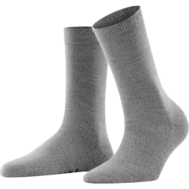 Falke Womens 3830 Light Grey Mel. High-rise Wool Socks Eur 37-38/4-5 Uk Women - 3830 light grey mel.