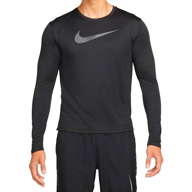 Nike Run Divison Miler sweatshirt för män, Svart/reflekterande silver, S