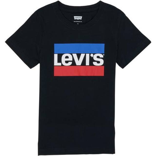 Levi's Boys Short Sleeve Sports Logo T-Shirt - Black, Black, Size 4 Years - 4 YEARS