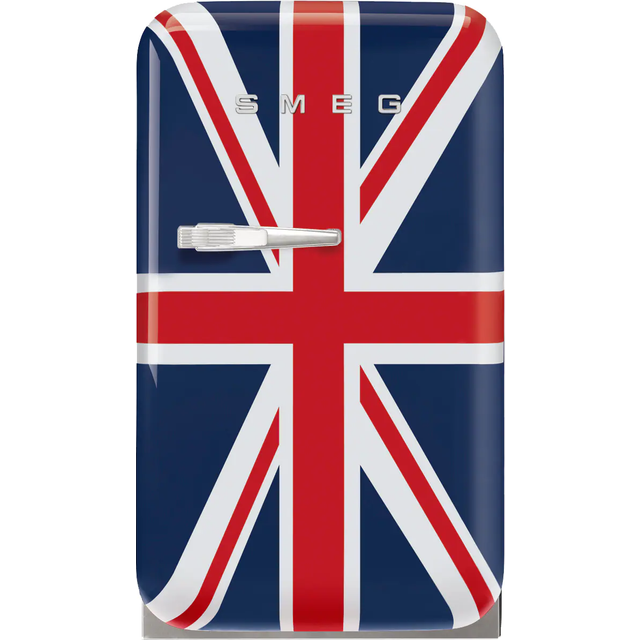 Smeg Right Hand Hinge Mini Bar FAB5RDUJ5 72cm High Fridge - Union Jack - D Rated