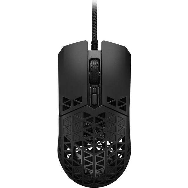 ASUS TUF Gaming M4 Air Wired Gaming Mouse, 16,000 DPI Sensor, 6 Programmable Buttons, Ultralight Air Shell, IPX6 water resistance, ASUS Antibacterial Guard, TUF Gaming Paracord, pure PTFE feet, Black