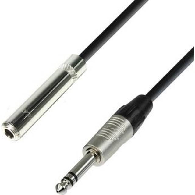 3m Adam Hall REAN Headphone Extension Cable 6.35mm Female Stereo Jack
