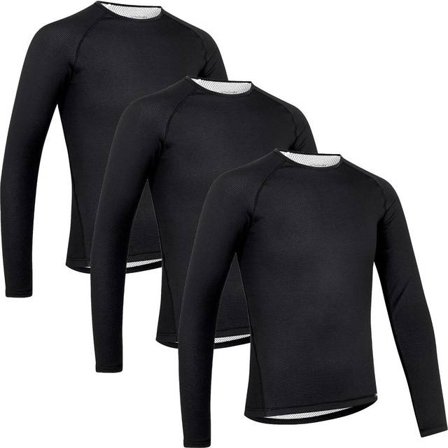 GripGrab Ride Thermal Long Sleeve Base Layer 3-Pack - Black