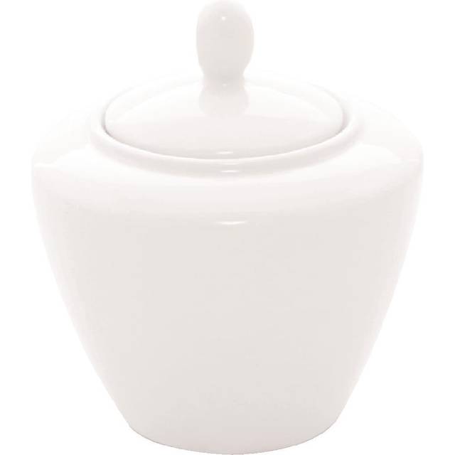 Steelite Simplicity White Covered Sugar Bowl 39.5x27.2x16.3cm (1 x 6)