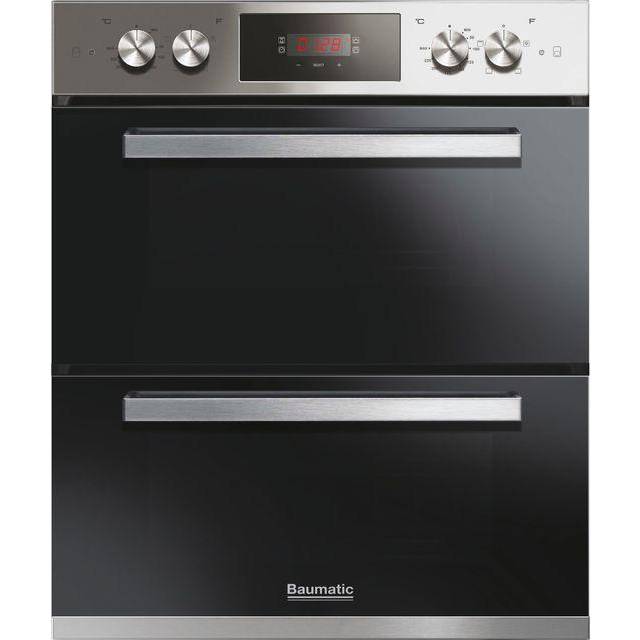Baumatic BOS243X Built Under Electric Double Oven - Stainless Steel - A/A Rated