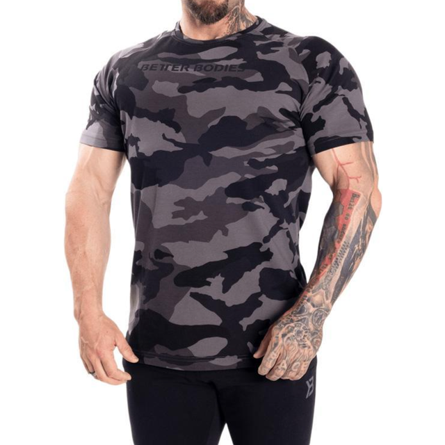 Better Bodies Gym Tapered Tee - Dark Camo, Large