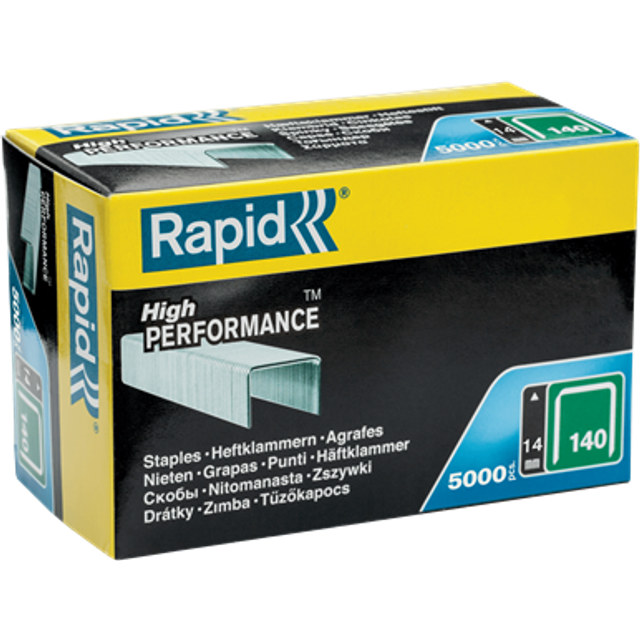 Rapid 11915611 140/14 14mm Galvanised Staples Box Of 5000