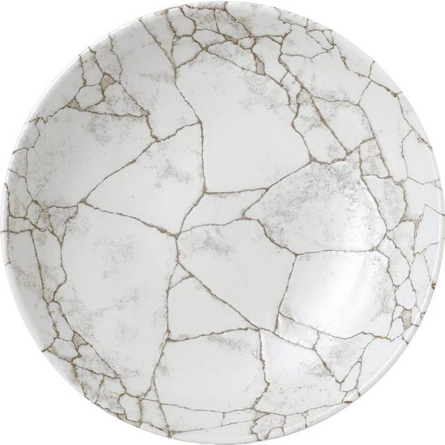 Studio Prints Kintsugi Agate Grey Coupe Plate 8 2/3  (Box 12)