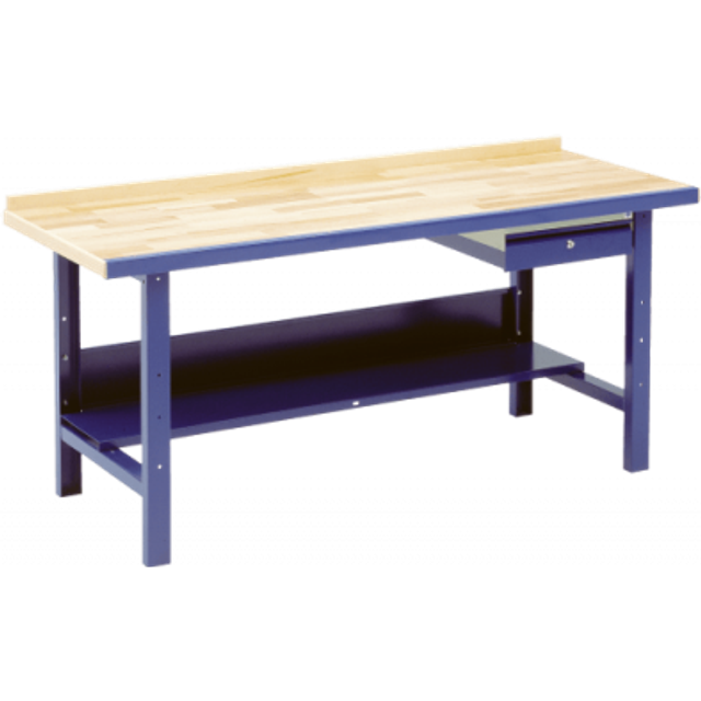 Værkstedsbord VBB-1.20 m/hylde og skuffe