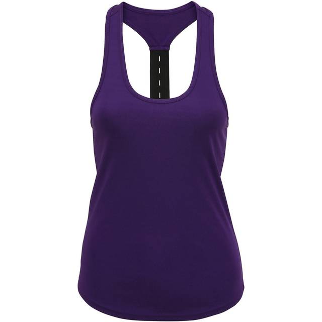 (L, Purple) Tri Dri Womens/Ladies Performance Strap Back Vest
