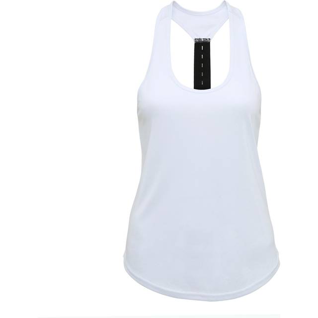 (L, White) Tri Dri Womens/Ladies Performance Strap Back Vest