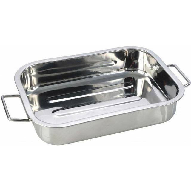 Pendeford Stainless Steel Roasting Tray, 25x18cm, Silver