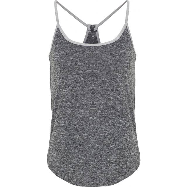 (L, Black Melange/Silver Melange) TriDri Womens/Ladies Yoga Vest