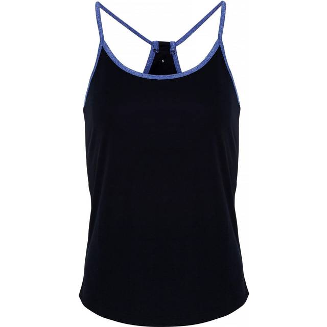 (XS, French Navy/Blue Melange) TriDri Womens/Ladies Yoga Vest
