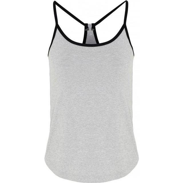 (XL, Silver Melange/Black) TriDri Womens/Ladies Yoga Vest