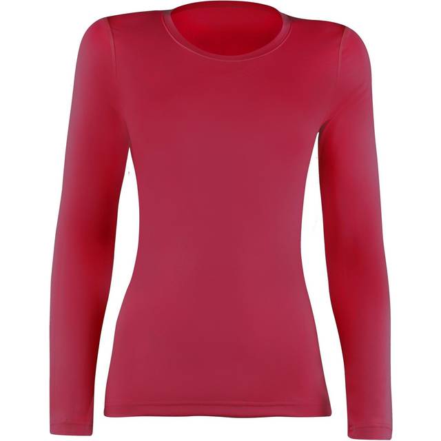 (6, Red) Rhino Womens/Ladies Sports Baselayer Long Sleeve (Pack of 2)