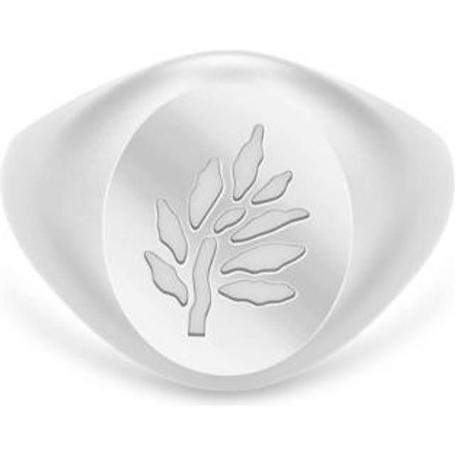 Julie Sandlau, Accessoarer, Dam, 50 MM, Tree of Life Oval Signetring - gray (50 MM)