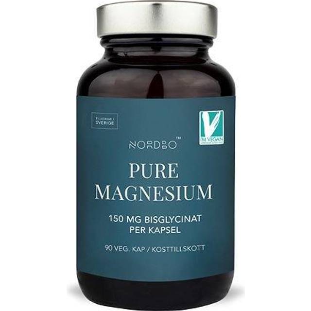 Pure Magnesium 100% Bisglycinat 90 kapslar - Nordbo