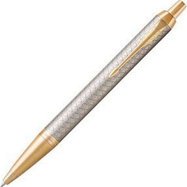 Parker Premium Warm Grey Gold Trim Ball Pen, none