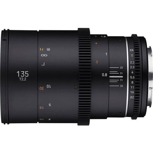 Samyang MF 135mm T2.2 VDSLR MK2 for Sony E - Video cine lens full frame and APS-C telephoto fixed focal length for Sony E mount camera, manual focu...