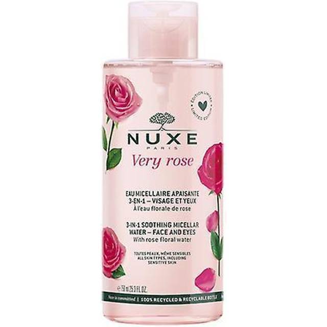 Nuxe very rose micellar water | 750ml hydrating & soothing makeup remover