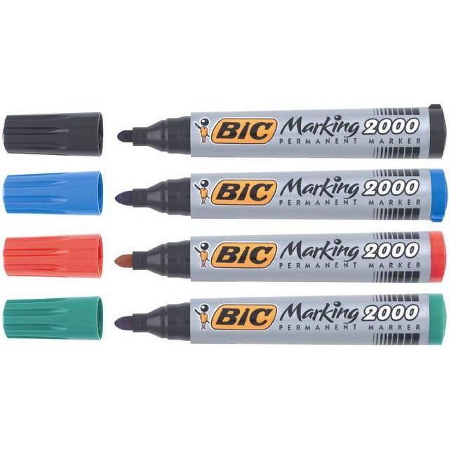 BIC Marking 2000 Bullet tip Black,Blue,Green,Red 4pc(s) permanent...