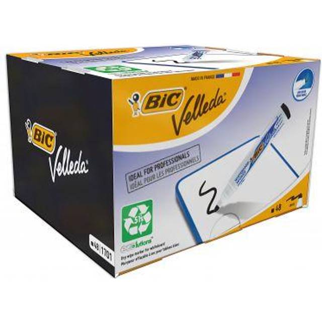BiC Velleda 1701 Whiteboard Markers Black Pack of 48
