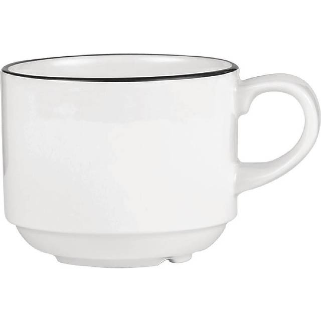 Churchill Alchemy Mono Stacking Tea Cups 206ml (Pack of 24)