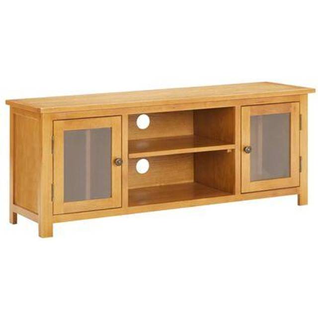 vidaXL TV Cabinet 110x35x44 cm Solid Oak Wood - Brown