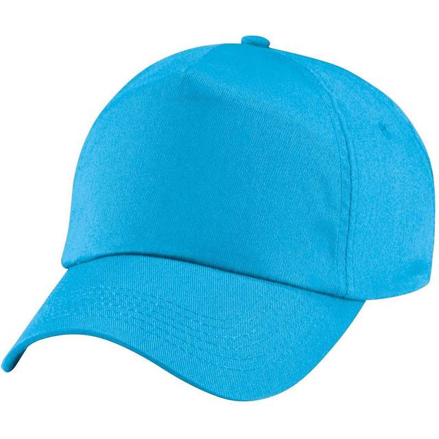 (One Size, Surf Blue) Beechfield Unisex Plain Original 5 Panel Baseball Cap (Pack of 2)