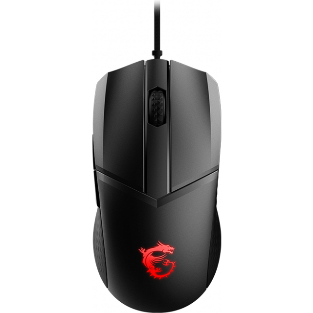 MSI CLUTCHGM41 Lightweight V2 Gaming USB RGB Adjustable up to 16000 DPI Desktop Laptop Gaming Mouse (Clutch GM41 Light Weight V2),Black
