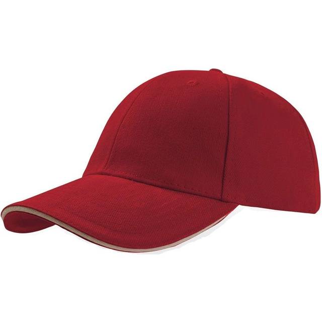 (One Size, Burgundy) Atlantis Liberty Sandwich Heavy Brush Cotton 6 Panel Cap
