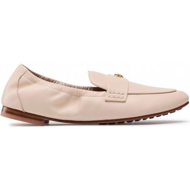Tory Burch Womens Cream Chunky-sole Leather Ballet Loafers Eur 40 / 7 Uk Women - CREAM