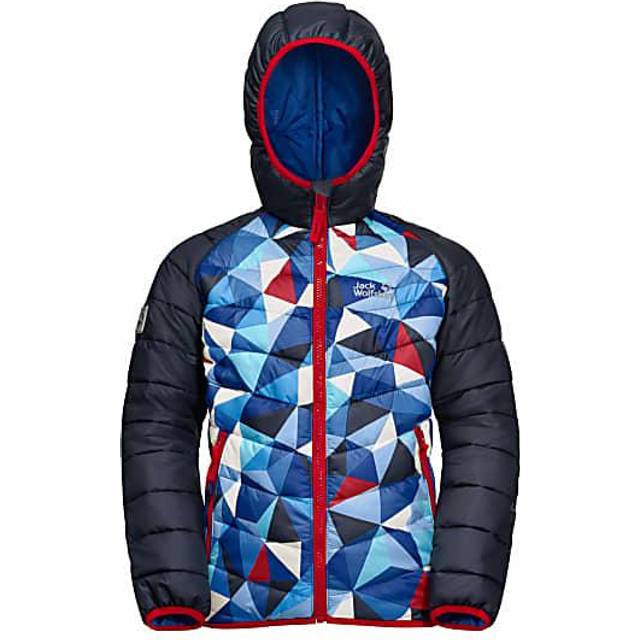 Jack Wolfskin Unisex barn Zenon Print funktionell jacka, Nattblått, 104