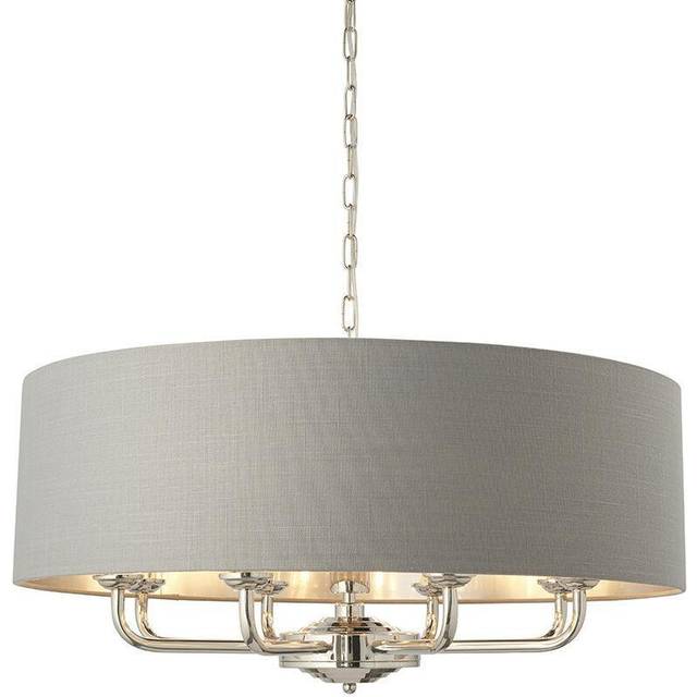 Endon 94415 Highclere 8 Light Pendant Nickel Grey