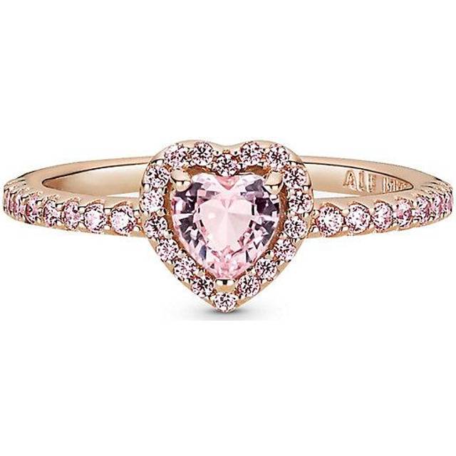 Pandora Rings - Funkelndes Erhabenes Herz Ring - quarz - Rings for ladies - 58