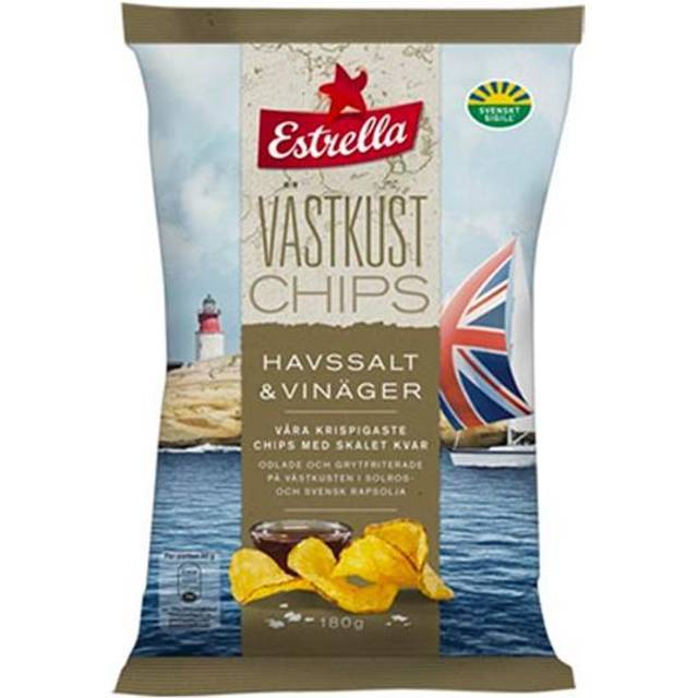Estrella Västkustchips Salt & Vinäger 180g
