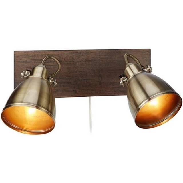 Markslöjd - Vägglampa Native 2L - Mässing - Vägglampor - Från Homeroom