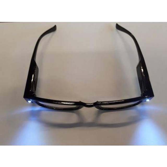 Læsebriller med led lys - styrke + 2
