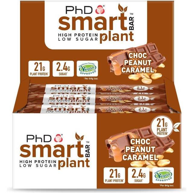 PhD - Smart Bar Plant, Choc Peanut Caramel - 12 bars