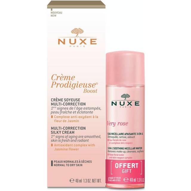 Nuxe Creme Prodigieuse Gift Set 40ml Boost Multi-Correction Silky Cream + 40ml Very Rose 3 in 1 Soothing Micellar Water