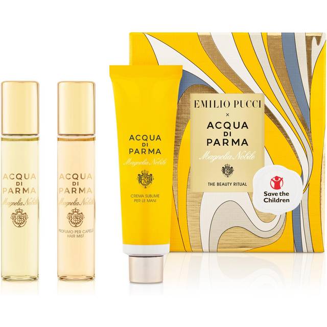 Acqua Di Parma X Emilio Pucci The Beauty Ritual Magnolia Nobile Gift Set EdP 12ml + Hair Mist 12ml + Hand Cream 30ml