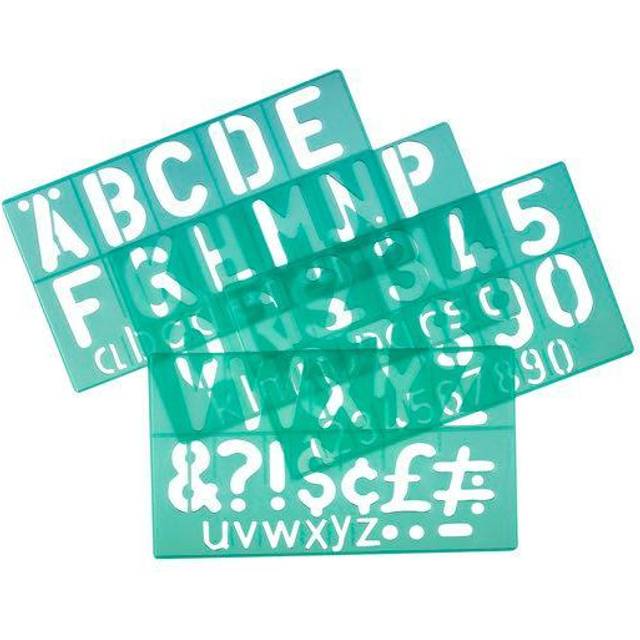 Linex Lettering Stencil - 50mm (4 Piece Set)