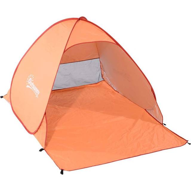 Outsunny 2-3 Person Pop up Tent Instant Camping Tent Sun Shade Shelter - Orange | TJ Hughes
