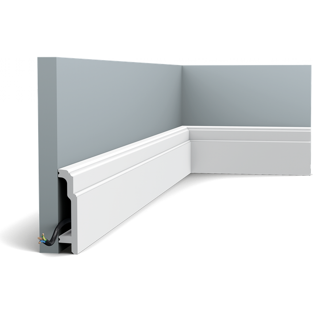 Orac Decor SX155 LUXXUS Skirting Panel Moulding Cable protection | 2 m