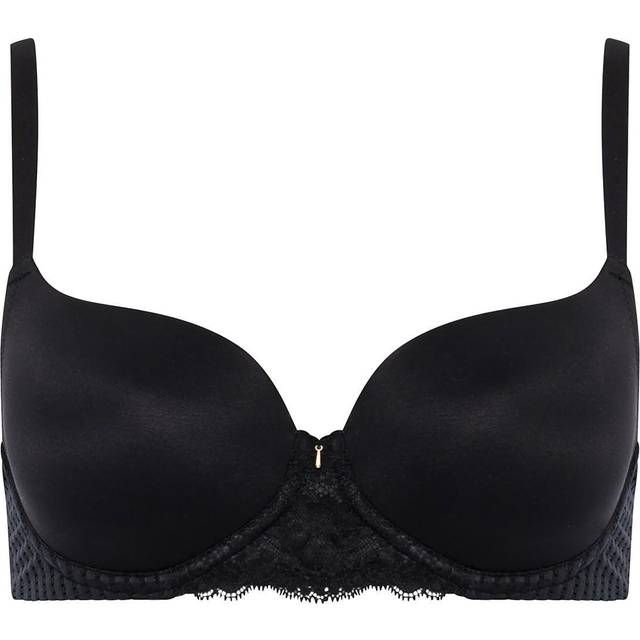 Marilyn Full Cup Underwired Bra - 011 Black - Add sophistication to your everyday basics with the Marilyn bra from Femilet. Spun from a stretch-fused fabric that is gentle on your skin, it boasts underwiring for additional support and is finished with lace and a gold-toned teardrop detail.