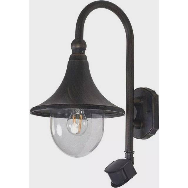 Lindby - Daphne Outdoor Wall Lamp w/Sensor Antique Black