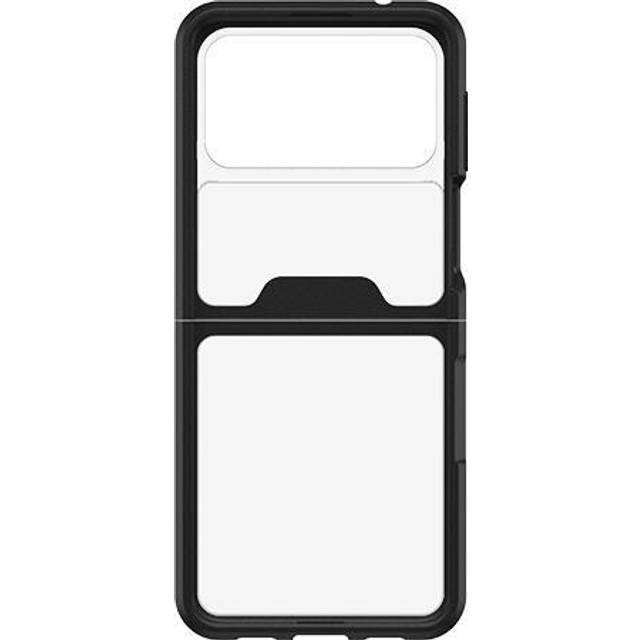 OtterBox Symmetry Flex skal för Samsung Galaxy Z Flip3 5G, stöttåligt, fallsäkert, tunt skal i två delar, testad till militärstandard x2, för vikbara telefoner, Klar/Svart