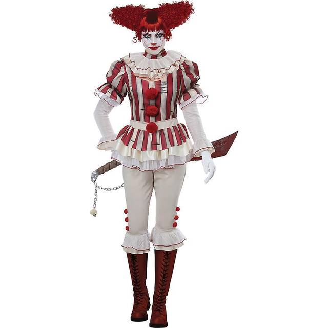 Sadistic Clown Women's Costume - Red&#47;White (S)